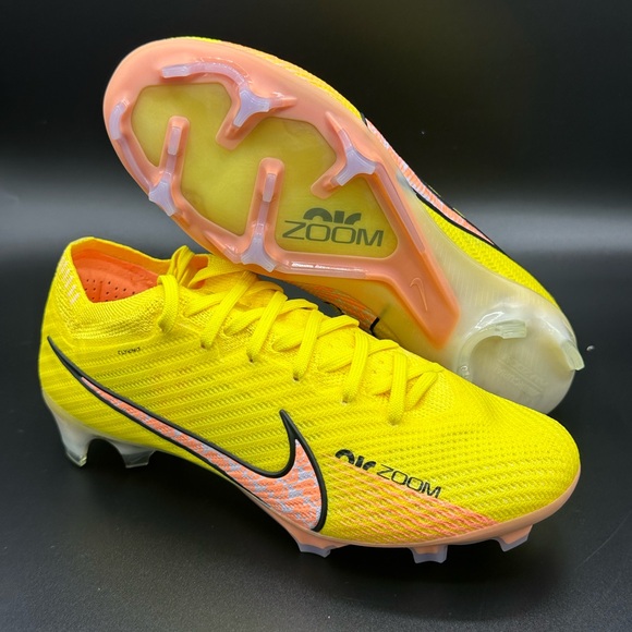 Nike Zoom Mercurial Vapor 15 Elite Fg Yellow Strike-Sunset Sz 4 [DJ4978-780]